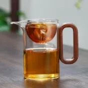 臺灣出貨🔥耐高溫防爆小青柑泡茶杯高硼硅玻璃泡茶壺公道杯創意茶水分離杯