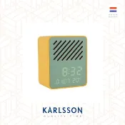 荷蘭Karlsson, Funky Vibes 黃/綠色可移LED顯示屏音箱多功能時鐘