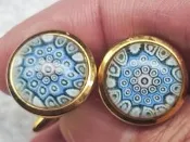 英國製經典精緻時尚絕版稀有立體手工花玻璃袖扣非PARKER百利金DUNHILL元起標皮衣schott萬寶龍LVK金