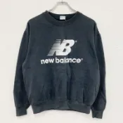 【DOKODEMO】New Balance運動衫/運動鞋，褪色黑色，L 碼，古著。