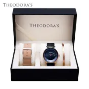 【THEODORA'S】手錶1+2禮盒-女款 Aurora 太陽能手錶 簡約款-限定錶帶奶茶色【希奧朵拉】