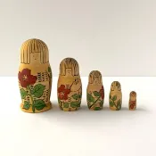 Pinkoi 代購 - 花朵圖案的俄羅斯娃娃