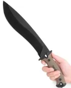 {伊豆的店2館} (世界名刀 KERSHAW) Camp 10 野外大砍 Kydex 沙色-野外刀