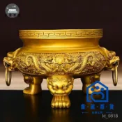 蒙麗百貨 公司貨 可開發票 【客製】純銅 雙龍香爐 淨香爐 神明爐 薰香爐 盤香爐 檀香爐 插香爐 線香爐 大號傢居室內寺廟佛堂圓底爐 工廠直銷 全館折扣 店長新品推薦 6m83012