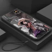 SAMSUNG 外殼三星 A7 2018 A750 A750F 手機殼帶掛繩美學矽膠 TPU 軟殼卡通動漫一件新設計防震