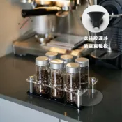 新款咖啡豆分裝瓶 密封試管 咖啡豆分裝試管 單次分裝瓶 密封儲物罐 胡sad00001桃木展示架聞香瓶子6孔咖啡豆罐保存