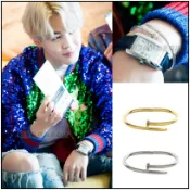 🔺現貨🔺 防彈少年團 BTS Jimin 朴智旻 同款 韓國進口 ASMAMA正品 曲面釘子造型手環