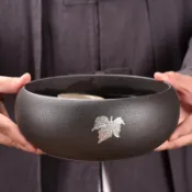 茶洗 茶渣缸 茶水盆 茶杯 茶具 筆洗 日式 陶瓷 茶水缸 茶筅 黑陶 高質感 簡約 實用 茶道配件
