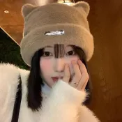 (店+)韓國 可愛貓耳朵頭帽 保暖仿貂毛帽 貓耳朵仿貂毛針織帽 毛線帽子 時尚百搭包頭帽潮 毛帽 針織毛帽 保暖帽 冷帽 帽潮 動物造型帽子