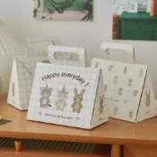【Mi烘培】雙面用手提三角盒 手提紙盒 禮品包裝盒 正反可折 包裝紙盒 餅乾糖果牛軋糖包裝 手提禮盒 手作包裝盒