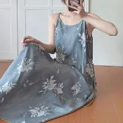 【K.W.】韓國空運輕棉麻俏麗佳人高品質免穿搭洋裝(小香風/輕量涼感/洋裝/休閒/日系/通勤/渡假)