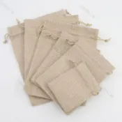 【全場客製化】 10個裝 本色麻布袋 抽繩束口袋 咖啡豆包裝袋 客製logo 香包香囊袋透氣