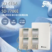 昌運監視器 東訊 TECOM 話機組合 SD-616A 3外線/8內線 電話總機+SD-7706E 6鍵 顯示型話機*4