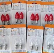 舞光 E12 神明小夜燈【辰旭照明】LED 0.5W 2入裝 透明/烤紅 二款可選 神桌燈 蓮花燈 光明燈 拜斗燈