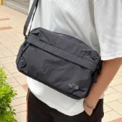 THE NORTH FACE 斜背包 黑色 灰LOGO 雙層收納包 NN2PS33A【Insane-21】
