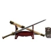 【原廠品質驗證】高錳鋼越王劍龍泉劍冷兵器長劍金屬寶劍真劍影視道具工藝品未開刃