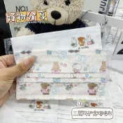 🔥热卖/台湾出品/免运🔥原創設計秋冬新款超可愛韓系米菲兔印花口罩成人三層高顏值學院風