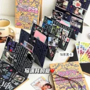 台灣發貨 diy手風琴本摺疊相冊 diy風琴相冊 風琴卡片 風琴賀卡 手工機關風琴相冊 情侶禮物 畢業禮物 生日禮物