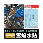 (店+)【BANDAI 萬代】【鋼普拉】雪焰水貼 螢光版 BANDAI 鋼彈UC MG 1/100 Ex-S GUNDAM / S GUNDAM 鋼彈