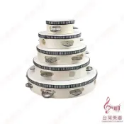 【台灣樂器】原木 木框鈴鼓 木框 鈴鼓 木框鈴鼓 單排鈴片 10吋 8吋 6吋 4吋 海浪鼓 鈴鼓 原木框 奧福樂器