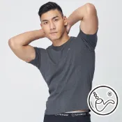 【LIUKOO 煙斗】舒適棉素面短袖圓領衫│棉T│男生衣服│素T│短袖│睡衣│內衣