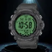 【CASIO 卡西歐】10年電力大螢幕運動電子錶 手錶 送禮 禮物 推薦(AE-1500WHC-1AV)