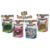 【萬倍富2館】Mr.Bone 無穀多效潔牙骨 雙刷頭造型(袋裝) 95g/360g 草莓+蔓越莓/牛奶+鈣/綠茶薄荷/蜂