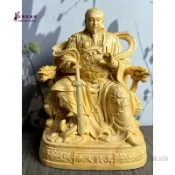 ABL535 檜木鵰真武大帝神像擺件玄天上帝佑聖真君客廳裝飾玄武祖師工藝品