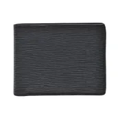 【Louis Vuitton 路易威登】M60662 經典Multiple系列EPI水波紋皮革男用對折錢包短夾(黑色)