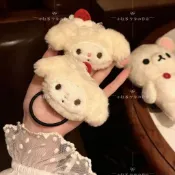 kitty髮繩 可愛少女心草莓蛋糕發圈毛茸茸HelloKitty美樂蒂發夾發圈發飾女
