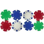 【麻將籌碼 籌碼 籌碼幣】骰子圖形4格100pcs(100-D4)-100片籌碼-台灣製 遊戲籌碼【小安批發賣場】
