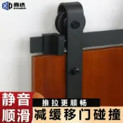 未來屋 【靜音順滑】穀倉門吊軌 推拉門軌道 吊輪滑軌 廚房移門 書房門 五金配件 承重強勁 美式工業風 簡約設計 輕鬆安裝