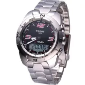 TISSOT 天梭 官方授權T-Touch Expert專業級觸控感應腕錶 T0134201105700 黑 畢業禮物首選
