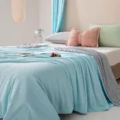 【巴芙洛】買一送一 2入 涼感被日本科技A級超涼感冰絲涼感被150*200CM(涼感被/可水洗/棉被/冰冰被)