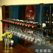 摩可美家 歐式創意懸掛酒杯架紅酒杯吊架葡萄酒杯倒掛高腳杯酒架吧台吊杯架【尾牙特惠】