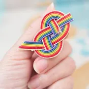 【彩虹】Rainbow彩虹擁抱結水滴二用別針/髮夾