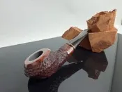 ☆斗一斗 煙具★ 德國JIRSA牛頭犬 石楠木煙斗9mm煙斗 淺木色特殊咬嘴加木環 幾何造型 全新#JI9290-143