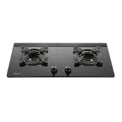 林內雙口爐內焰檯面爐LED旋鈕連動瓦斯爐桶裝瓦斯RB-N2681G-B-LPG ★送陶板屋餐券1張