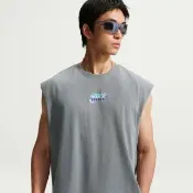 【NIKE 耐吉】短袖上衣 男 AS M NSW SLVLS TOP 運動 休閒 寬鬆 無袖 背心 淺灰 (IW1197065)