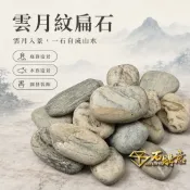 🔸雲月紋扁石🔸500g/1Kg💎石購意 烏龜缸造景 水族造景 居家擺飾 風水開運 園藝造景 庭園造景 彩繪石頭 現貨