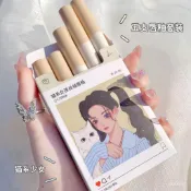 臺灣🚍8H出🉑清透裸妝鏡麵脣釉套裝紅茶瑪奇朵口紅套裝脣彩脣泥學生黨不掉色