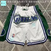 球褲 高品質 獨行俠湖人城市刺繡球褲短褲運動美式復古寬鬆休閒透氣籃球口袋 H Q E