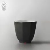 九土手工甜白釉八角品茗日式茶道薄胎功夫茶杯異形品茗杯聞香杯茶具組茶道茶藝小茶杯泡茶泡茶茶具單杯建盞茶盞XCBR0055