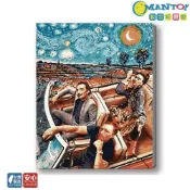 (店+)【Manto】台灣製DIY數字油畫-名畫幻想曲  超取專用大小
