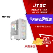 JT3C Mavoly 松聖 PLUM P206 玻透 RGB 電腦機殼/白/U3*1/U2*2/顯卡300 mm/前RGB定光*3/後*1