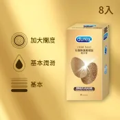 【康是美官方網購】【Durex杜蕾斯】真觸感裝衛生套（8入/盒）