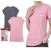 (店+)【FILA】FILA女涼爽柔滑圓領上衣 女款 涼感衣 打底衣 內搭衣 素T