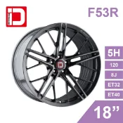 【4%點數】真便宜 [預購]KlasseniD 旋壓鋁圈輪框 F53R 18吋 5孔120/8J/ET32/ET40(灰)【限定樂天APP下單享點數回饋】