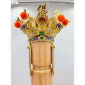 〔歡喜佛具〕六吋五佛帽 紙帽｜地藏王菩薩 清水祖師 臨水夫人｜神尊 神明 神像 拜拜用品 神帽