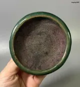 民國時期綠釉石灣窯筆洗1個，品相全品，一經售，概不退換，店